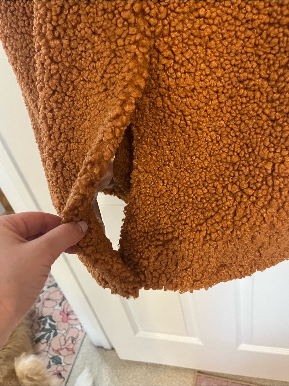 J. Crew Double-Breasted Teddy Coat in Chestnut Brown - Picture 7 of 12